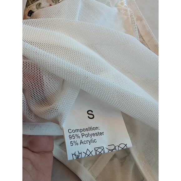 Women's Floral Puff Sleeve Fairy Festival Corset Top Size S Peasant‎ - Picture 5 of 8